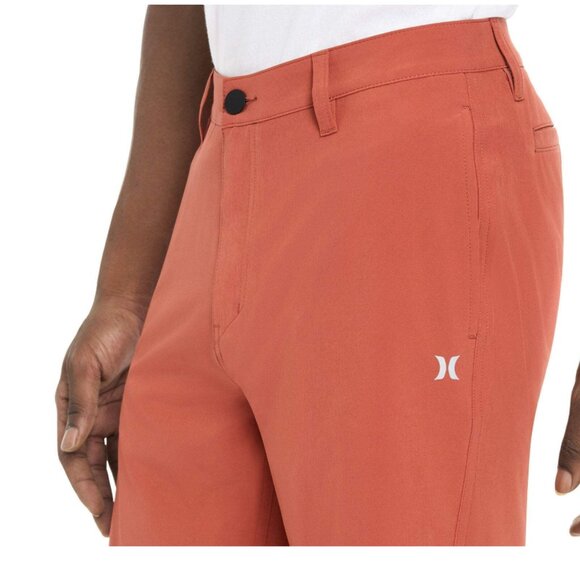 Hurley All Day Hybrid Quick Dry 4-Way Stretch Shorts Burnt Orange Size 30 NWT - Picture 3 of 9